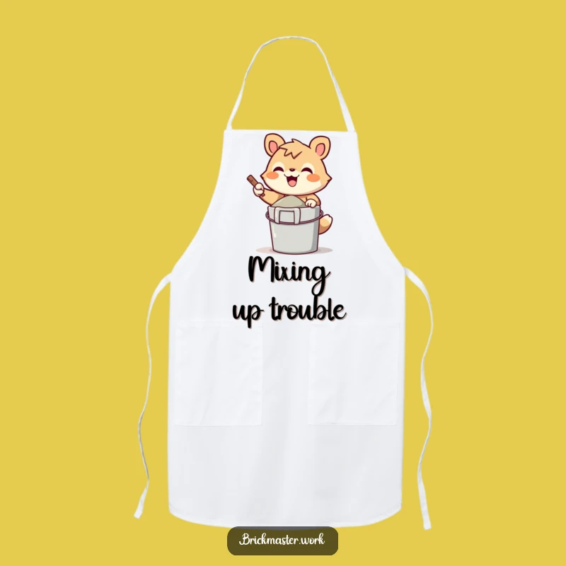Funny Cement Mixer Animal Apron: Cheerful Kitchen or Workshop Wear