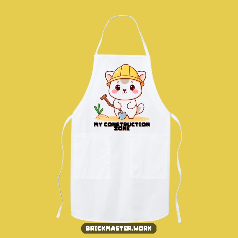 Funny Construction Animal Apron: Cute Chef or Builder Kitchen Wear
