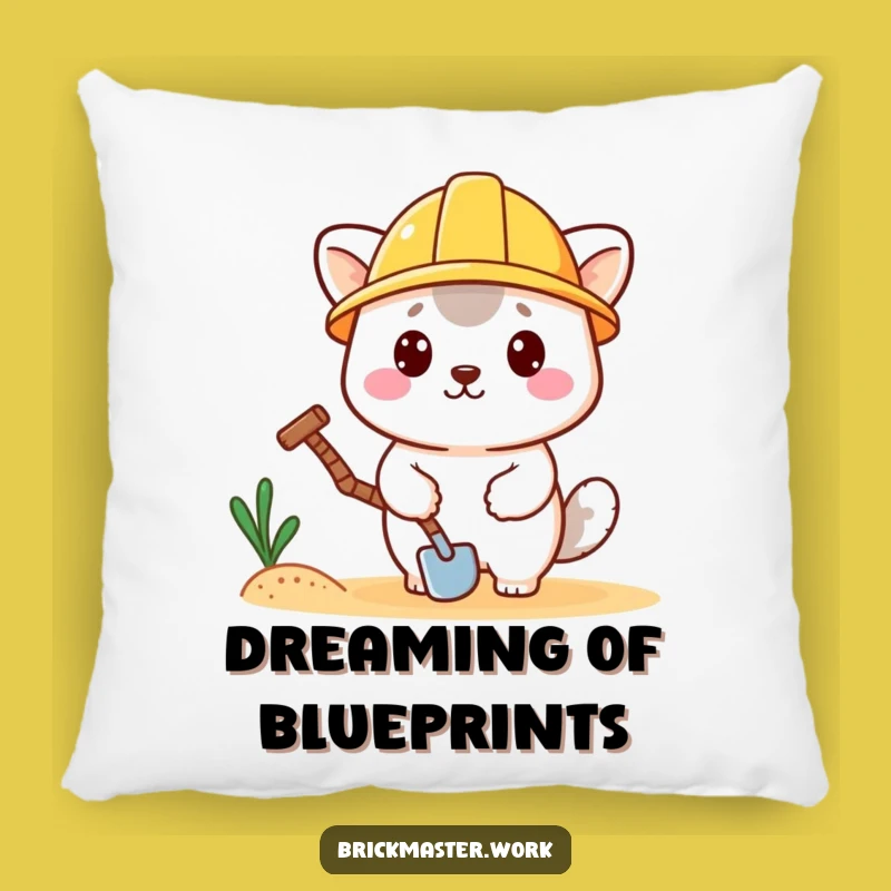 Funny Hard Hat Animal Pillow: Cute Construction Comfort for Your Couch