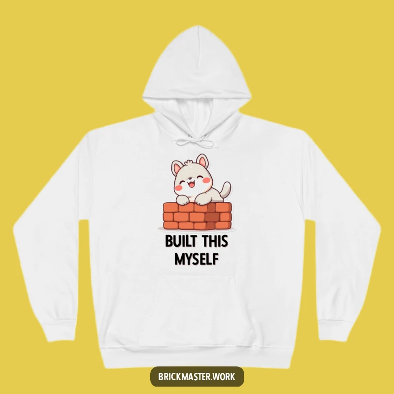 Funny Animal Bricklayer Hoodie: Cozy Enthusiastic Construction Wear