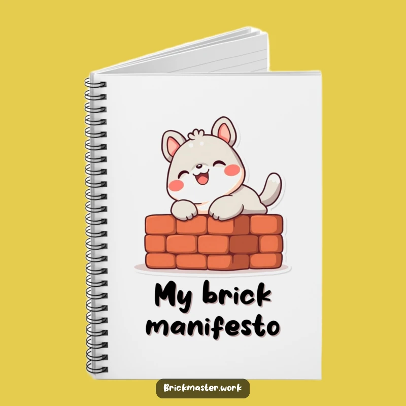 Funny Animal Bricklayer Notebook: Enthusiastic Ideas Journal